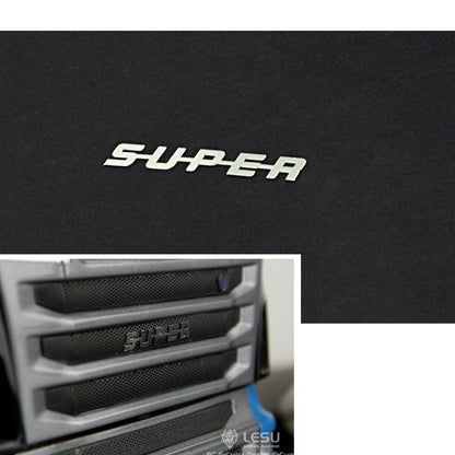 LESU Metal V8 Super Logo Sticker for 1/14 RC Tamiya Tractor Truck Car Model Dumper Decoration Replacement