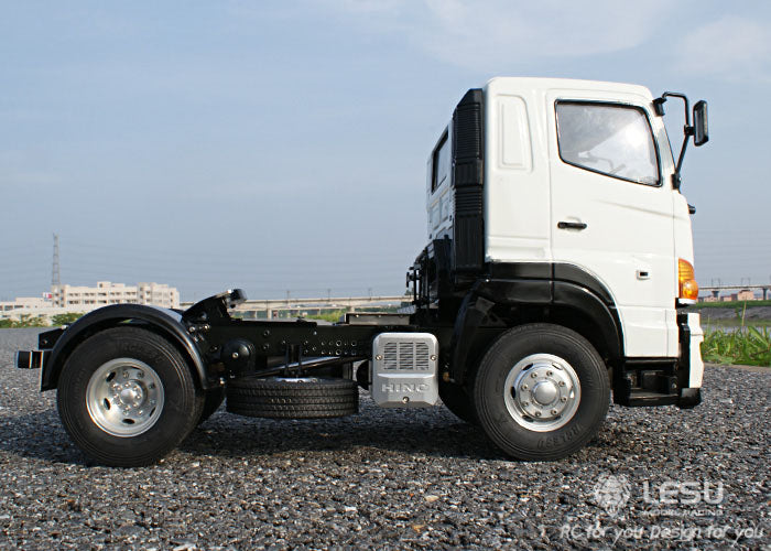 LESU 1/14 RC 700 4*2 Tractor Trailer Truck Model Metal Chassis 2Axle Simulation Vehicle Hobby Model DIY Car Motor