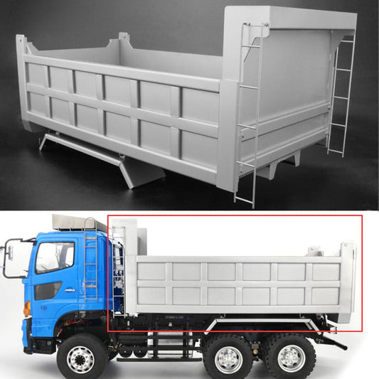 LESU 1/14 Scale RC Truck 6x6 Metal Box Bucket W/ Mudguard Suitable for TAMIYA Hydraulic RC Dumper Model DIY Car