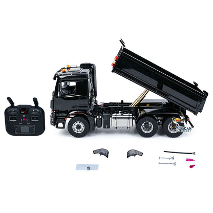 MD 1/14 6*6 Metal RC Hydraulic Dumper Truck 3348 2026Type 6WD Radio Controlled Tipper Lorry Car Model Metal Chassis 2Speed Gearbox Light Sound ESC Motor