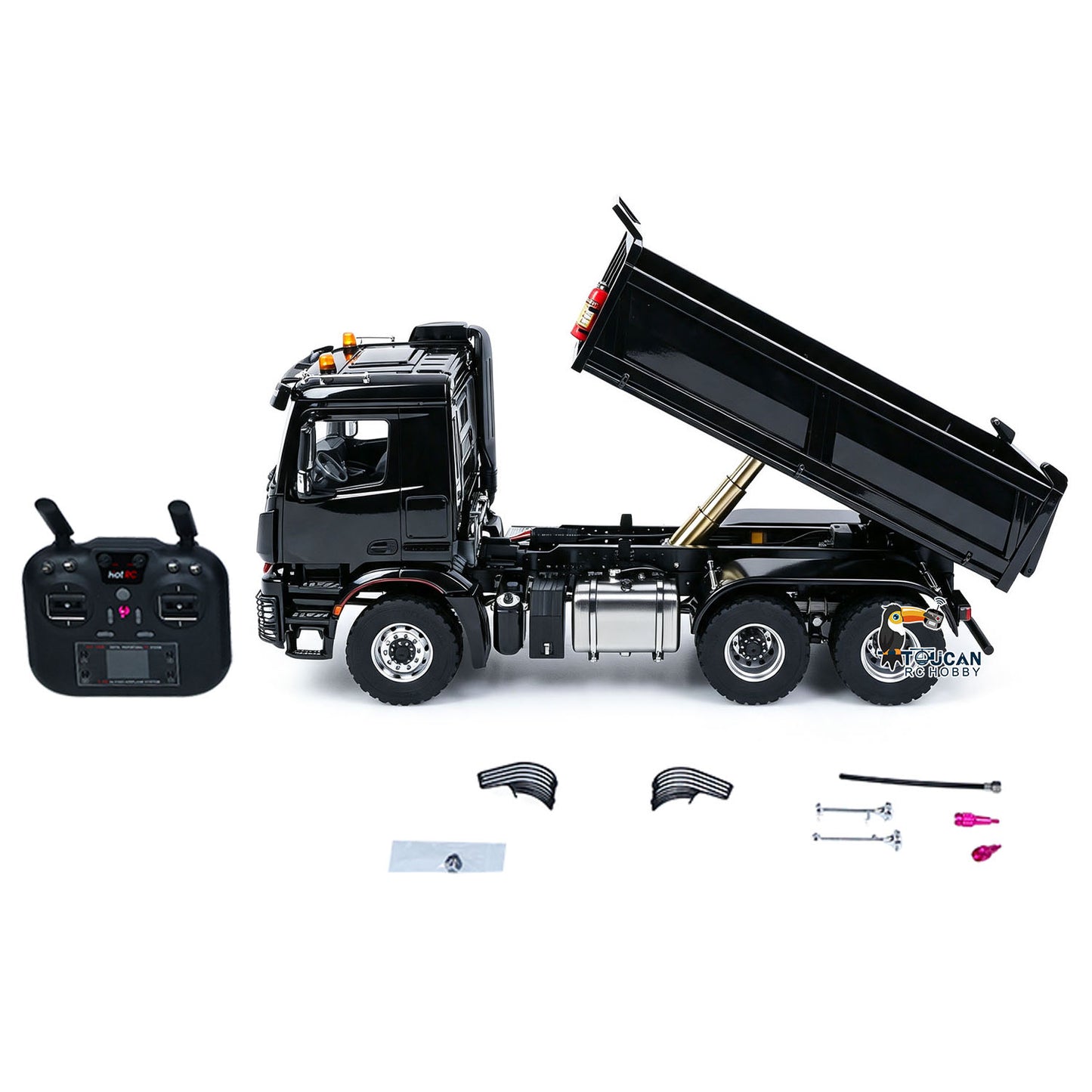 In Stock MDMODEL 3348 6x6 Metal Chassis 1/14 RC Hydraulic Dump Truck Remote Control Tipper 2Speed Gearbox Light Sound HotRC Radio