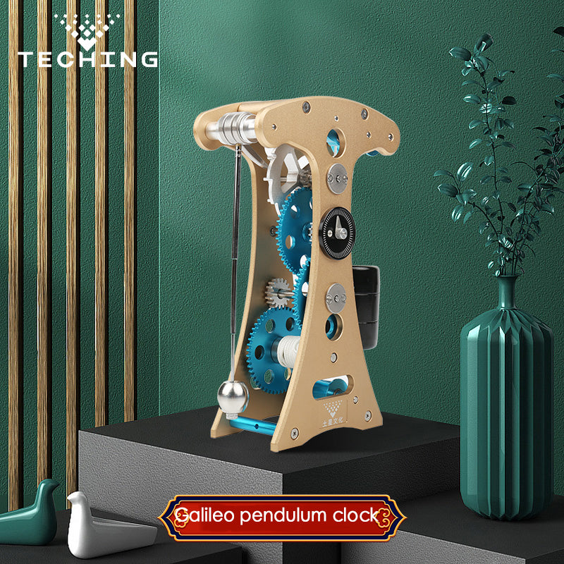 In Stock TECHING Galileo Pendulum Clock Aluminium Alloy 3D Metal Assembled Kits Models