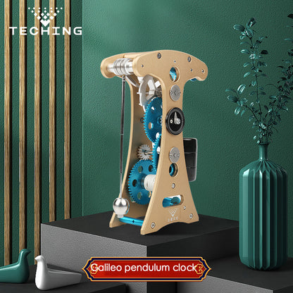 In Stock TECHING Galileo Pendulum Clock Aluminium Alloy 3D Metal Assembled Kits Models