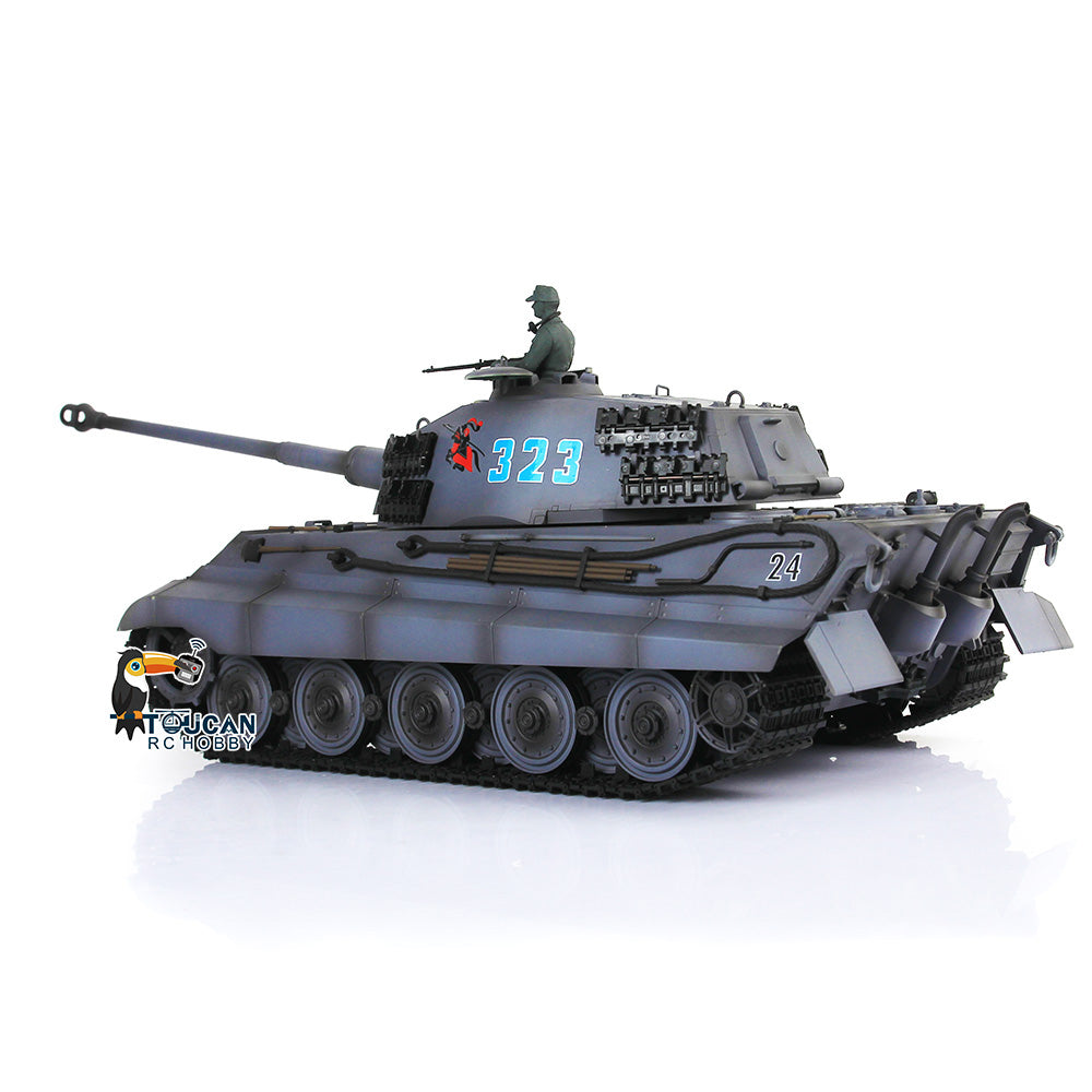 TOUCAN RC HOBBY Henglong 1/16 TK7.0 Plastic German King Tiger RTR RC Tank Model 3888A Sound Light Smoke BB Infrared Combat Metal Barrel