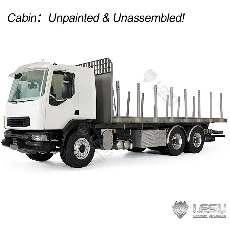 2Speed LESU 1/14 RC Flatbed Timber Truck VM FE Remote Control Lorry Car 6x4 Metal Chassis RWD Model Vehicle Light Sound Motor