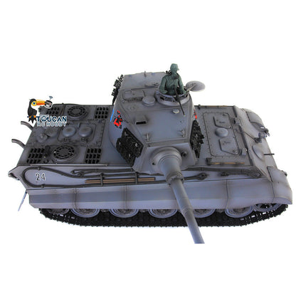 TOUCAN RC HOBBY Henglong 1/16 7.0 Upgraded King Tiger 3888A RTR RC Tank BB Infrared Combat Smoke Metal Barrel Tracks Drive Idler Wheels Gearbox