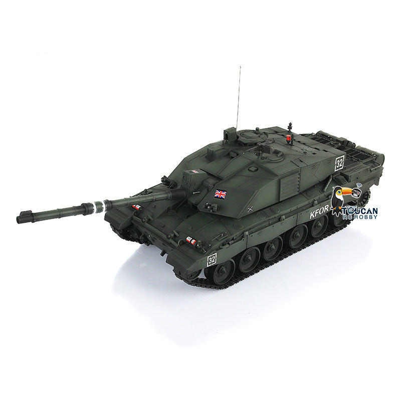 TOUCAN RC HOBBY Henglong 1/16 TK7.0 Customize 3908 Challenger II RTR RC Tank FPV 360 Degrees Turret IR BB Smoke Metal Tracks Road Drive Idler Wheels