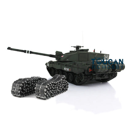 TOUCAN RC HOBBY Henglong 1/16 TK7.0 Professional British Challenger II 3908 RTR RC Tank 360 Degrees Turret IR BB Smoke Metal Sprockets Idlers Road Wheels Single Rubber Tracks