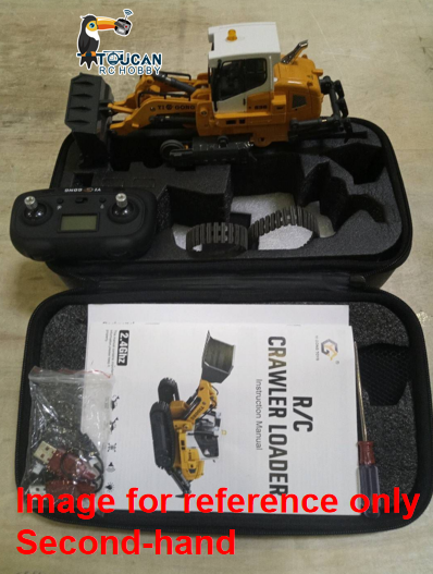 Fast Free Shipping Second Hand for EU 1:50 RC Electric Lifting Tracked Loader LR636 2.4G Construction Vehicle Metal Bucket Tracks Ripper RTR Model Light Sound Battery