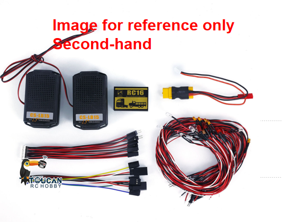 Fast Free Shipping Second Hand for EU RC16 LED Light Sound System Set for 1/14 Tamiya RC Tractor Trucks XT60 Plug