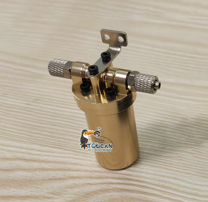 CUT Model Metal Oil Filter Oil Tank M3 M5 Nozzle Hydraulic Pump with Brushless Motor Radiator Cooling Fan for 1/12 1/14 1/16 RC Excavator Loader Dozer Truck Construction Vehicles