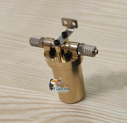 CUT Model Metal Oil Filter Oil Tank M3 M5 Nozzle Hydraulic Pump with Brushless Motor Radiator Cooling Fan for 1/12 1/14 1/16 RC Excavator Loader Dozer Truck Construction Vehicles