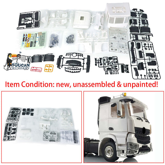 Low Roof Front Mudguard H Plastic Part Tractor Truck Cab KIT for DIY 1/14 RC Tractor Truck Model 3363 201911-1