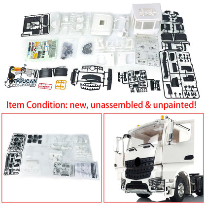 Toucan Hobby Plastic Cabin Set for DIY 1/14 RC Tractor Remote Controlled Truck Toy Car DIY Accessory Model 3363 Openable Door