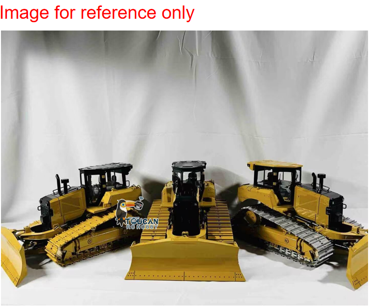 1/14 Remote Control Hydraulic Bulldozer D6 Heavy Dozer Model Metal Chassis Brass Road Wheel Light System Flysky Radio Battery