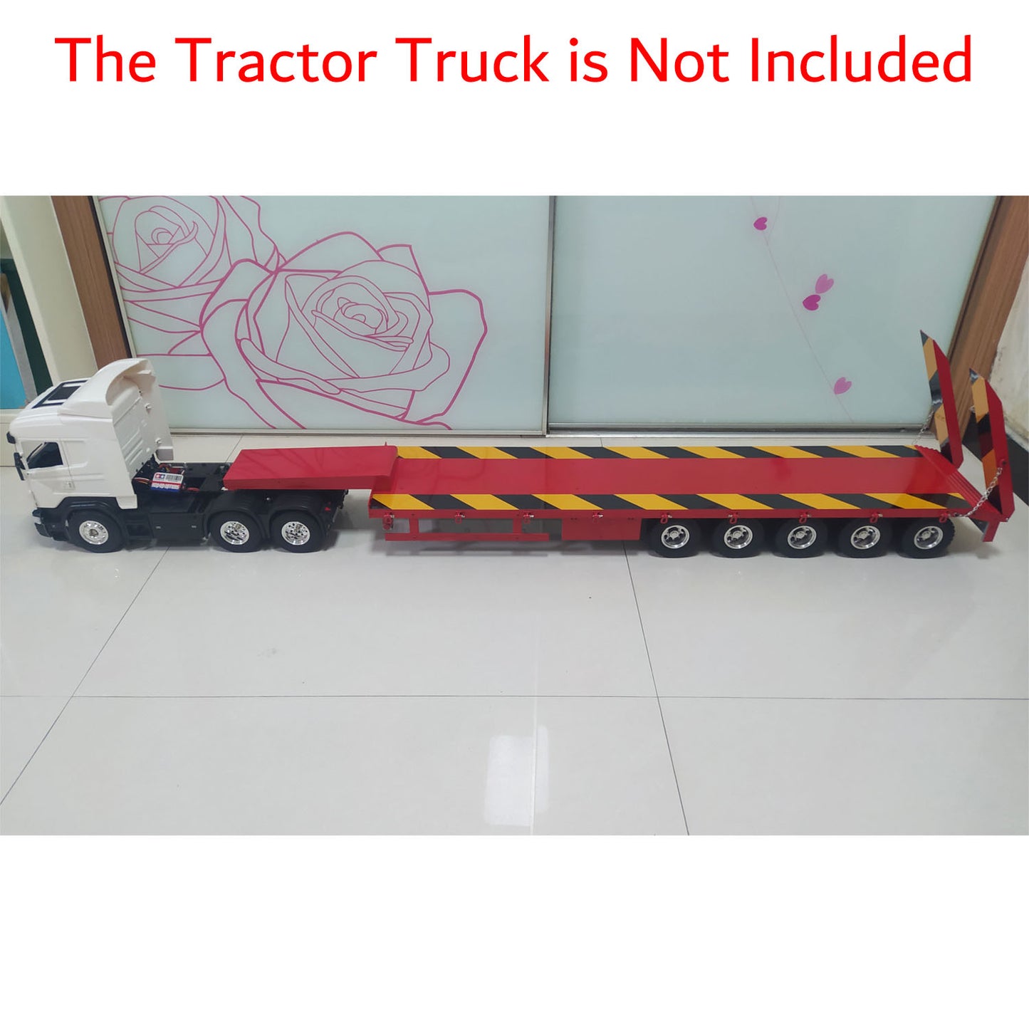 1/14 Metal 5-Axle Trailer Semi-trailer for RC Tractor Truck Radio Controlled Construction Vehicle DIY Painted Assembled Toy Gift