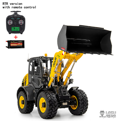 Metal LESU 1/14 RC Hydraulic Loader Aoue WA100M-8 4X4 RTR Remote Control Construction Vehicle Axle Lock Sound Light ST8 Radio