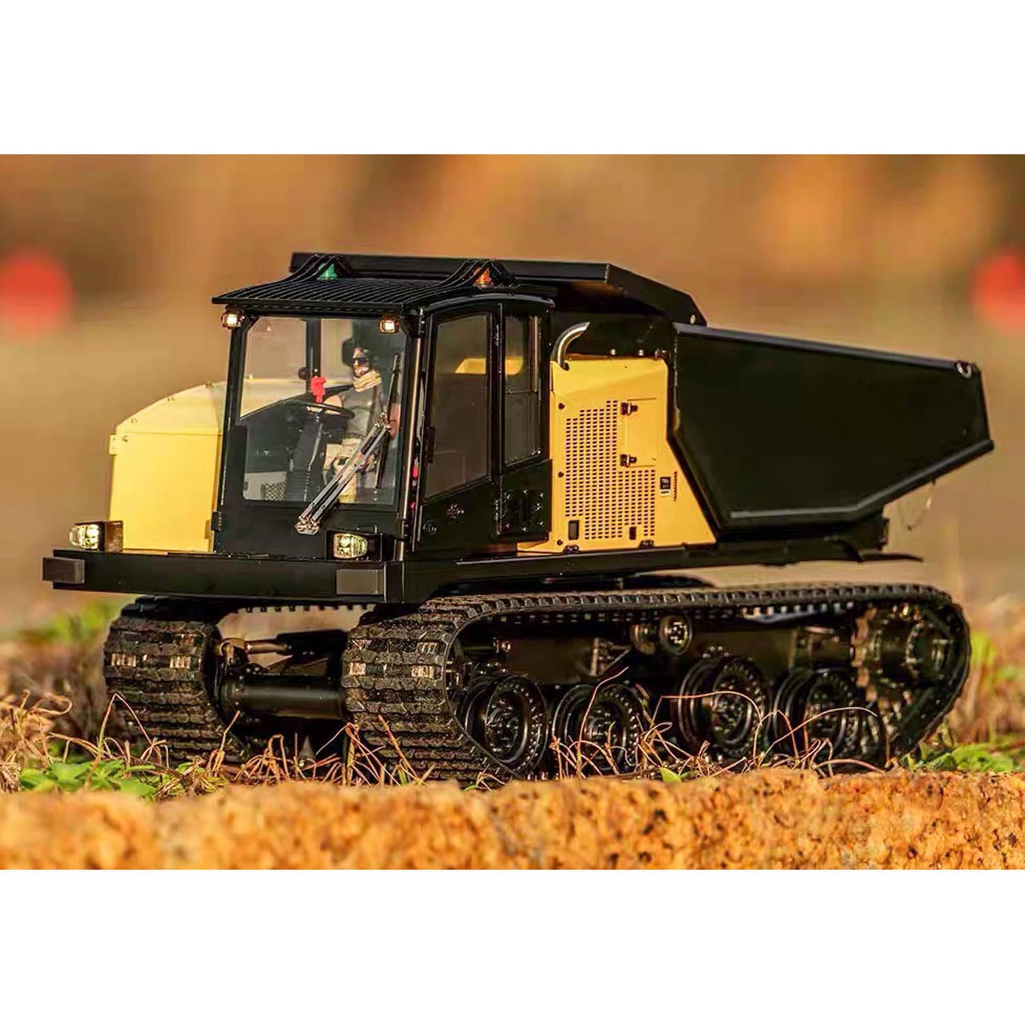 Super Frog T14R Panther 1/14 RC Hydraulic Crawler Dump Truck Remote Control Metal Tracked Tipper Construction Vehicles Frsky X14