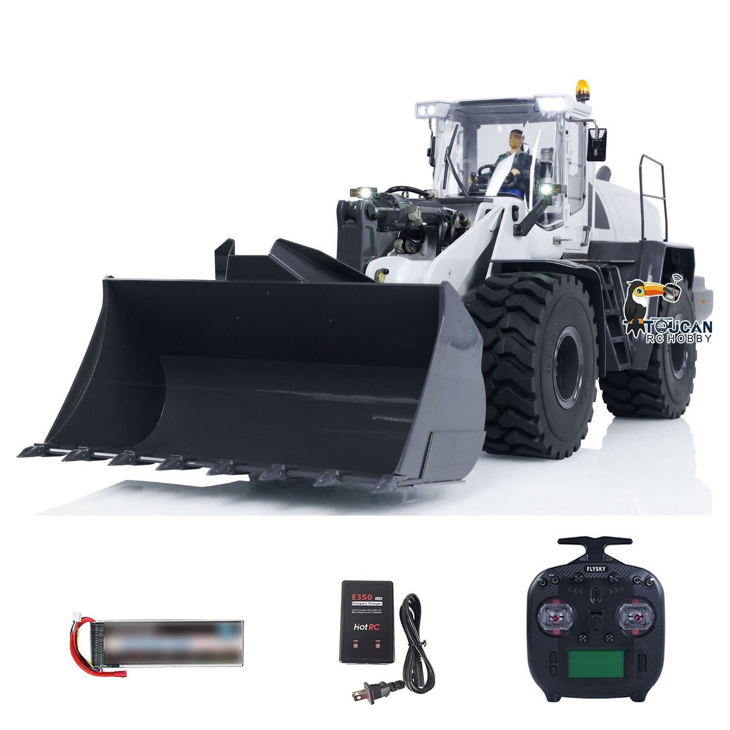 1/14 XDRC 580 RC Loader Metal Remote Control Wheeled Hydraulic Construction Vehicle