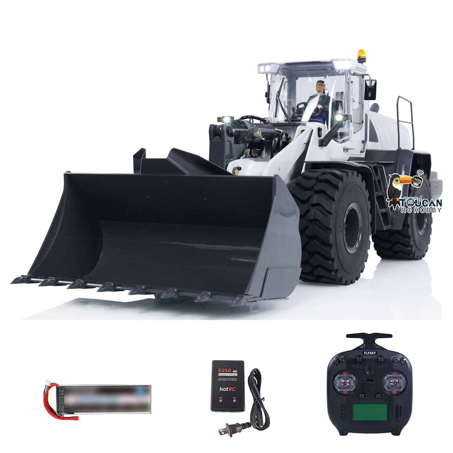 1/14 XDRC 580 RC Loader Metal Remote Control Wheeled Hydraulic Construction Vehicle