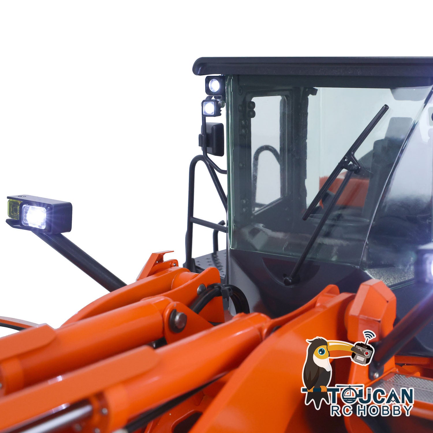 Orange Painted RC Hitachi ZW370 Hydraulic Loader