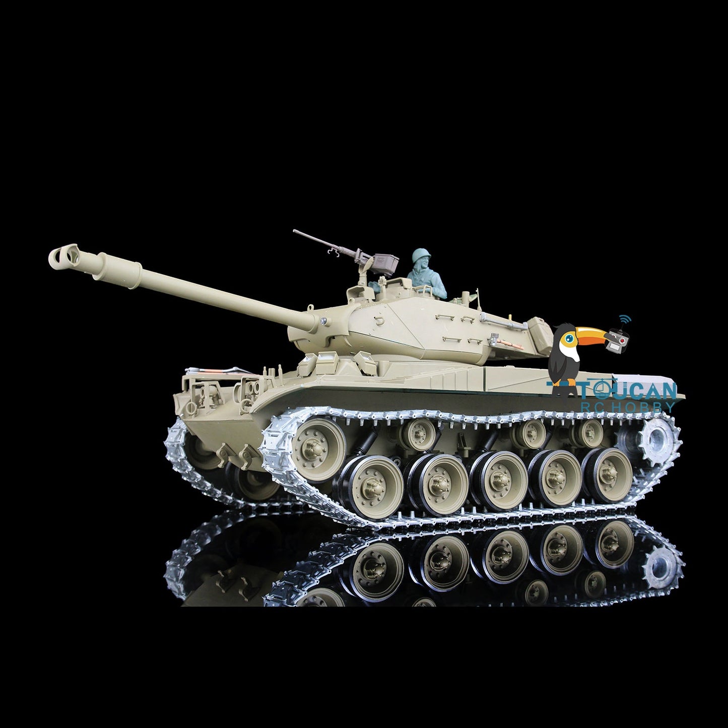 TOUCAN RC HOBBY Henglong 1/16 TK7.0 USA Walker Bulldog 3839 RTR RC Tank FPV 360 Degrees Turret Smoke IR BB Unit Metal Tracks Gearbox Sprockets Wheels