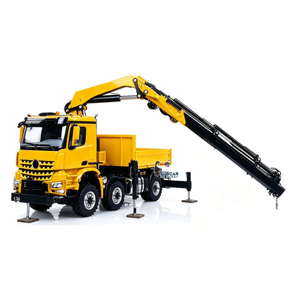 4151AK 1/14 Metal RC Agriculture Tractor Truck 6x6 Farm Lorry Hydraulic Crane Fly Jib Arm 3-Speed Gearbox Sound for Model Collector
