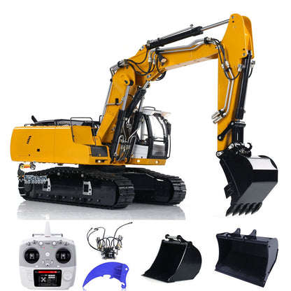MTM 946-3 Metal 1/14 Excavator Hydraulic Crawler with 6-Way Valve and 4MPa Pump including T12D Radio and 3 Buckets plus Ripper without Battery
