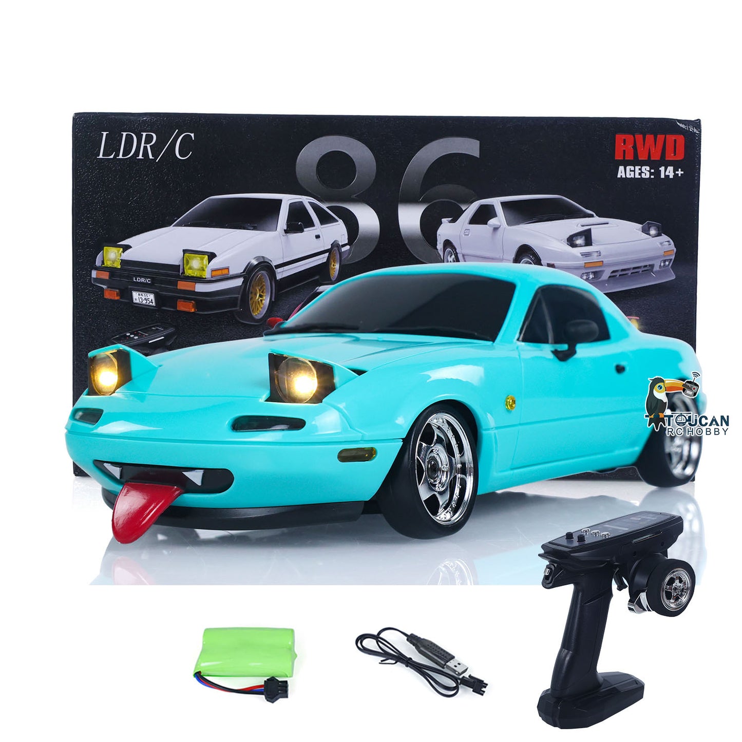 Fast Free Shipping for EU LDRC LD1804 1/18 2.4G 4X2 Remote Control Drift Car Brushed Motor ESC Servo Light System RC Racing Vehicle Assembled Toys RTR