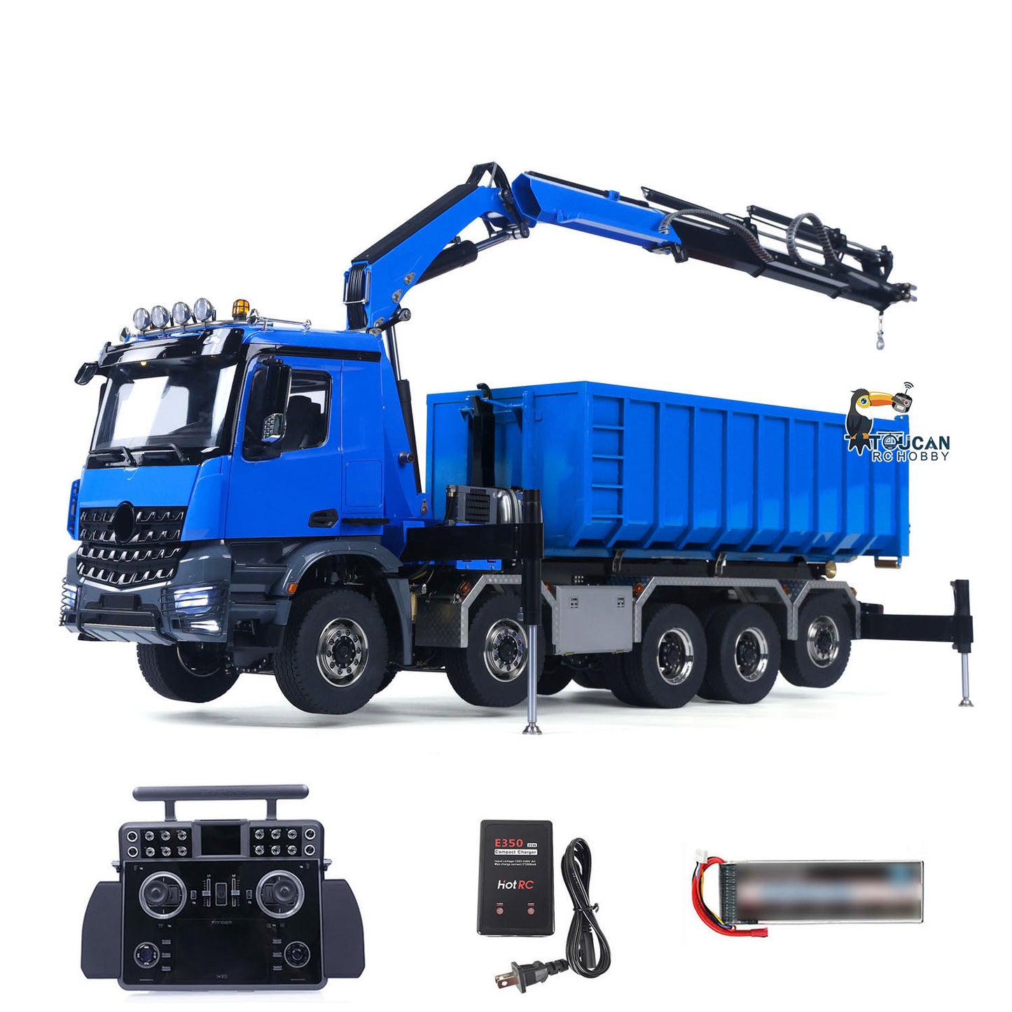 Dumper Truck with 10x10 Wheel-Side Reduction Axle Light XE Lite Remote Controller