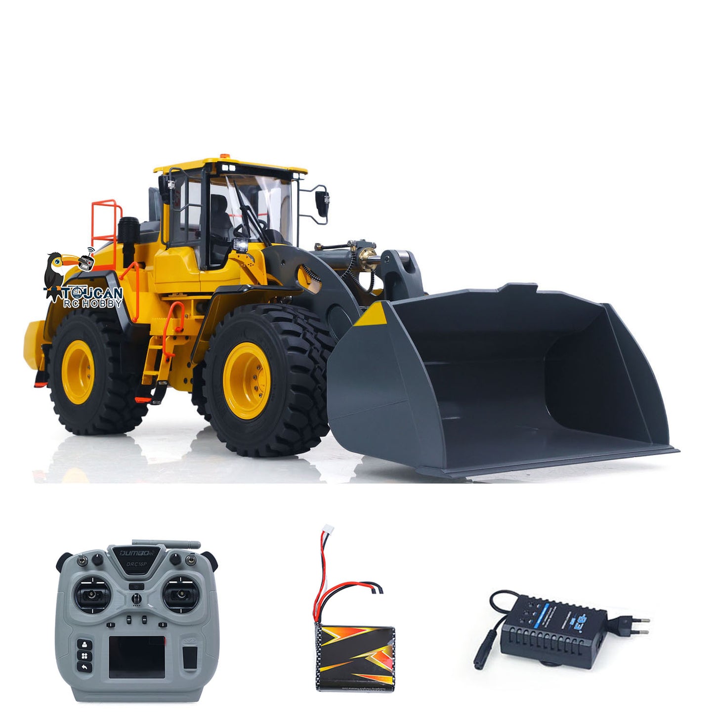 Double E Metal 1/14 4X4 Remote Control Hydraulic Loader L260H Axle Locks 2Speed Gearbox Brushless Motor Battery RTR Light System