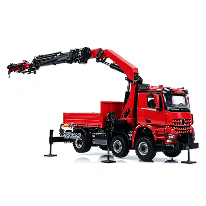 4151AK 1/14 Metal RC Agriculture Tractor Truck 6x6 Farm Lorry Hydraulic Crane Fly Jib Arm 3-Speed Gearbox Sound for Model Collector