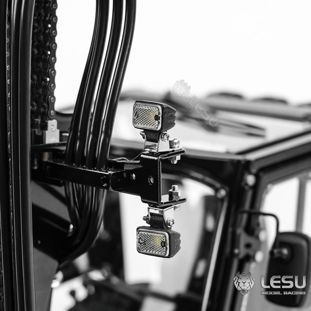 LESU AOUE LD160S 1/14 Metal Hydraulic RC Forklift with CNC shell 6 Ways Reversing Valve Towing Hook Sound Light System