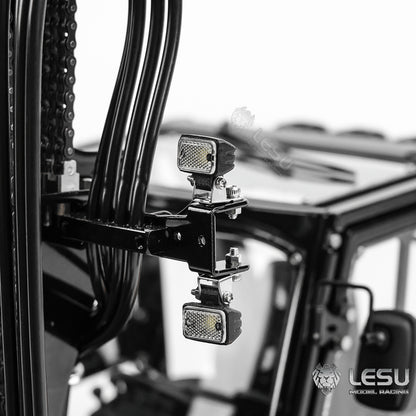 LESU AOUE LD160S 1/14 Metal Hydraulic RC Forklift with CNC shell 6 Ways Reversing Valve Towing Hook Sound Light System