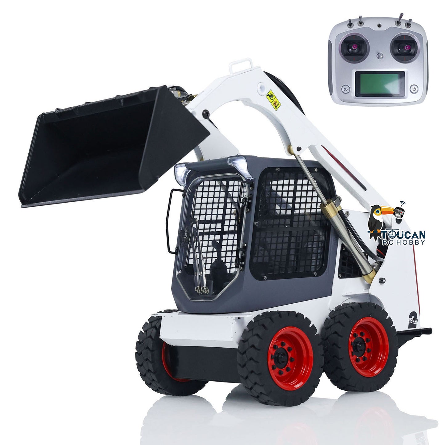 Toucanhobby SM450 1/14 Metal RC Hydraulic RTR Wheel Loader FlySky I6S Controller Light Sound System for Construction Model Enthusiast Outdoor