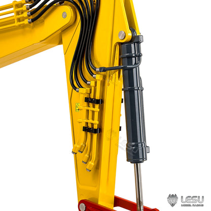 Metal LESU 1/14 Remote Control Hydraulic Tracked Excavator SK500 RC Digger 6CH Valve 3MAP Pump Brass Relief Valve Light System