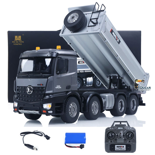 Fast Free Shipping for EU HUINA 1/14 Remote Control Dump Truck 12CH RC Tipper Finished Model RTR Light Sound Effects Radio USB Charging Cable