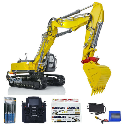 Kabolite K350-200 1/14 Metal RC Hydraulic Excavator RTR 3 Arms PL18EV Lite Controller 10000mAh Battery Light & Sound System Air Filter GPS for Digger Model Collectors