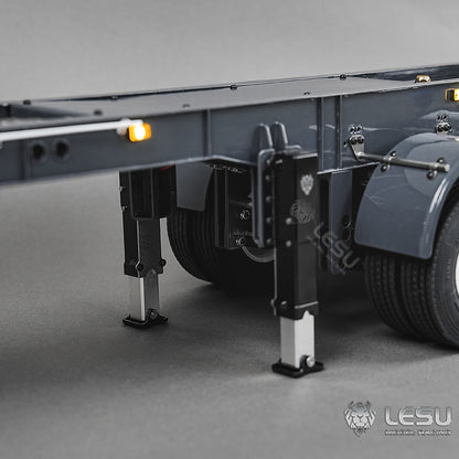 LESU A0045 1/14 Metal Hydraulic RC Semi Dump Trailer Model with Electric Legs for RC Tractor Truck Construction Model Enthusiast