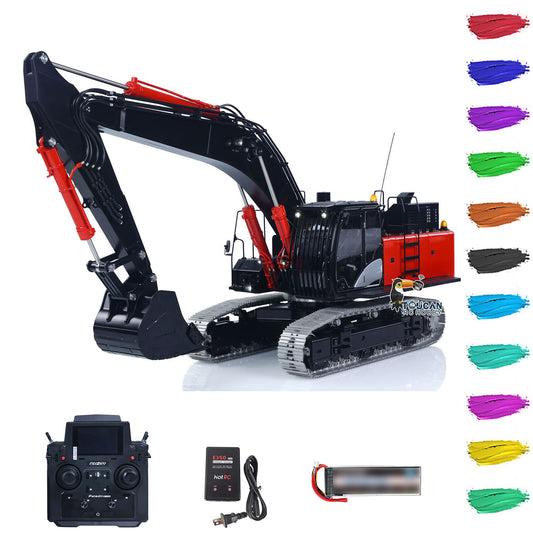 LESU 1/14 Remote Control Hydraulic Excavator Aoue ZX490 RTR CNC Metal RC Digger Car 6CH Valve Light Sound Paladin PL18EV Lite