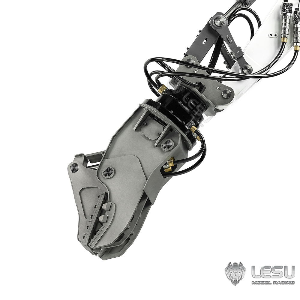 LESU 1/14 Metal Crusher Plier C0038/Orange Peel Grab C0039 for RC Hydraulic Digger Aoue ET30H ET26L PC360 AC360 R945 SK500 Remote Control Excavator BA-B0002 B0012 A0006 DIY Model