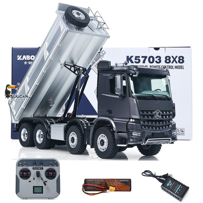 Fast Free Shipping for EU Kabolite 8X8 1/14 RC Dump Truck K5703 Electric Lifting Remote Control Tipper RTR  Model 2Speed Gearbox Lights Sound System