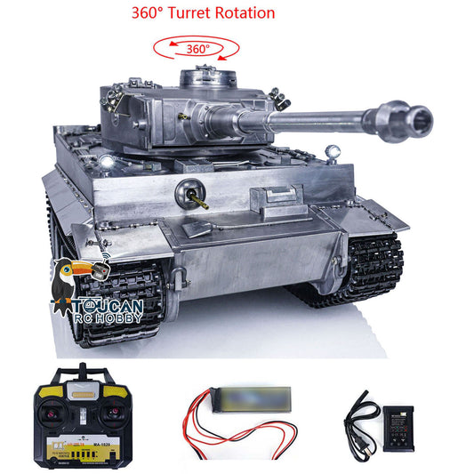 IN STOCK 1/16 2.4G Mato 100% Metal German Tiger I BB Shooting RTR Radio Controlled Ready-To-Run Tank 1220 Main Board Gearbox Tracks 360Degrees