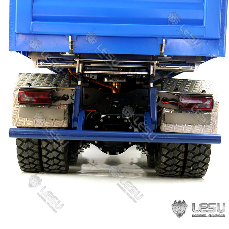 LESU 1/14 Metal Remote Controlled TGS Three-way Transmission Dumper Truck Hydraulic Lights Sound System ESC Servo
