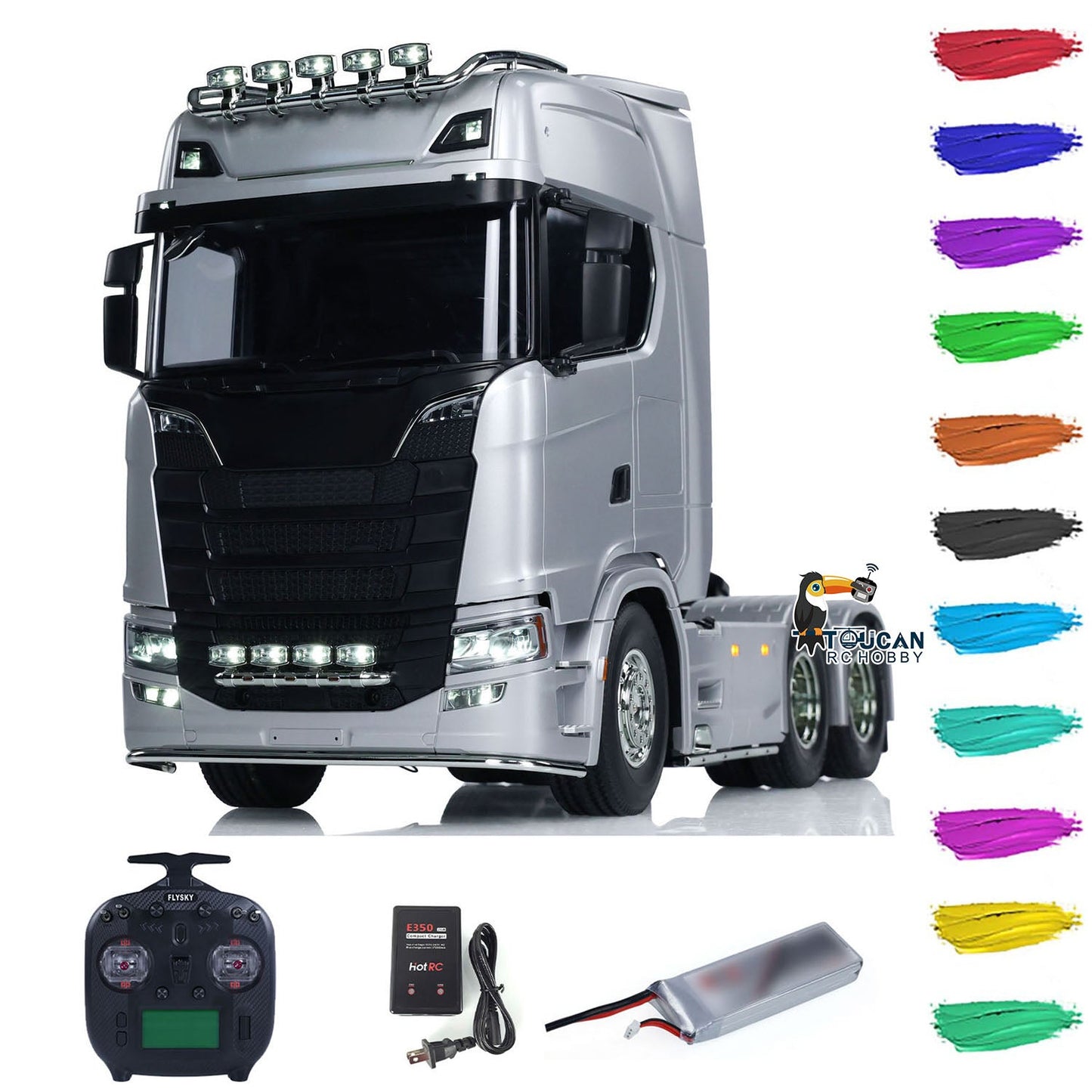 In Stock 1/14 RC Tractor Truck 56373 Remote Control Vehicle 6X4 770S 3-Speed Light Sound ST8 Radio Control System Simulation Hobby Model