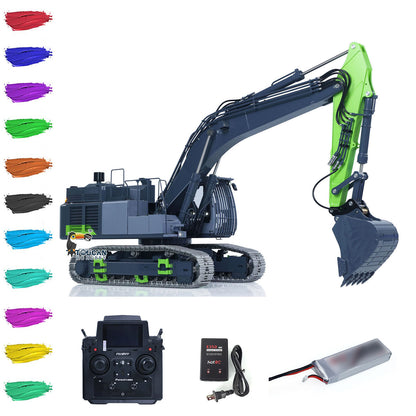 LESU Metal 1/14 RC Hydraulic Excavator Aoue ZX490 Upgraded Remote Control Heavy Digger Model Paladin PL18EV Lite Sound Smoke