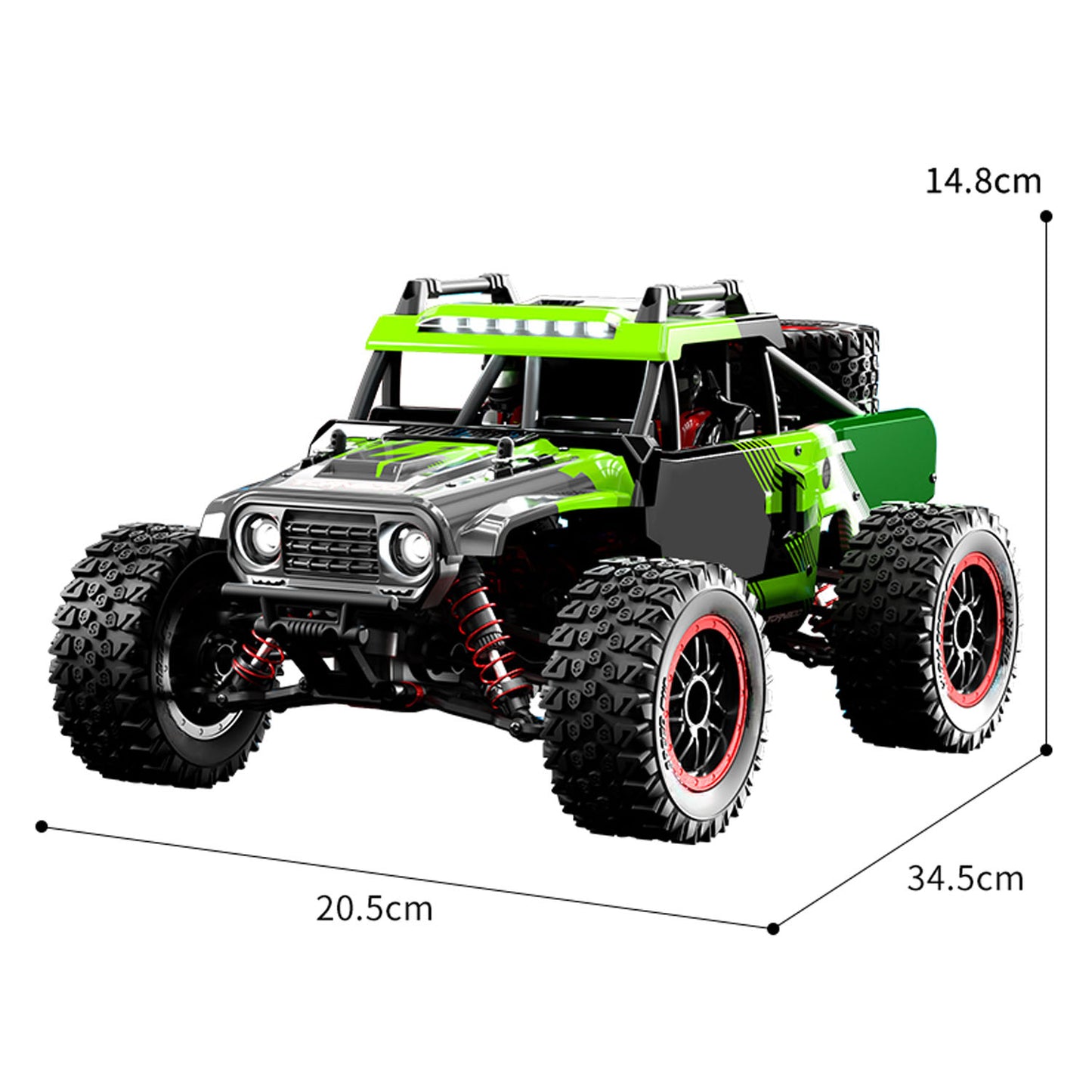 2.4GHz RC 48km/h High Speed Off Road Vehicle 1/14 4WD Remote Control Car C8805 Carbon Brush Motor Waterproof ESC Ready to Run