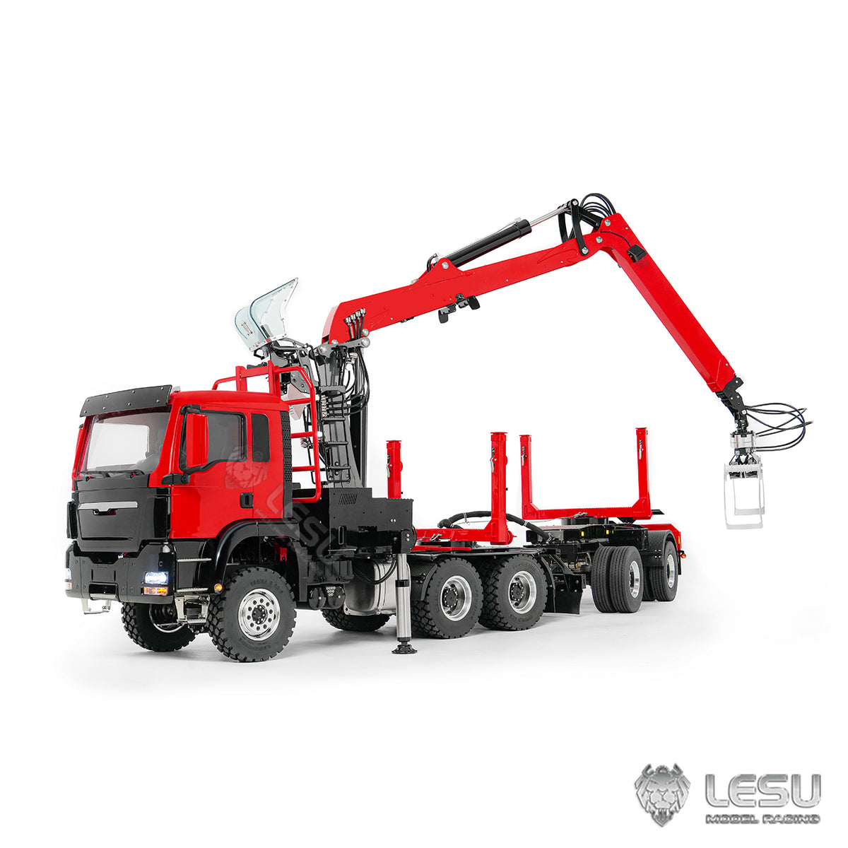 TOUCAN RC HOBBY LESU Z0073 1/14 RC Logging Truck Timber Transport Vehicle with Hydraulic Crane 6x6 Metal Chassis 8CH Valves 3Speed Gearbox Light Sound