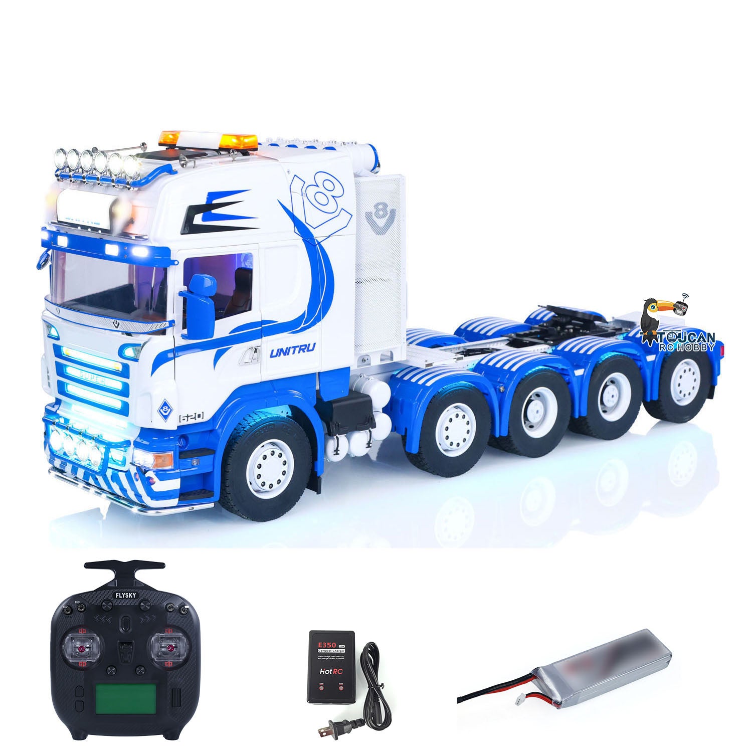 10x10 remote control vehicle built with reliable axle differential lock function
