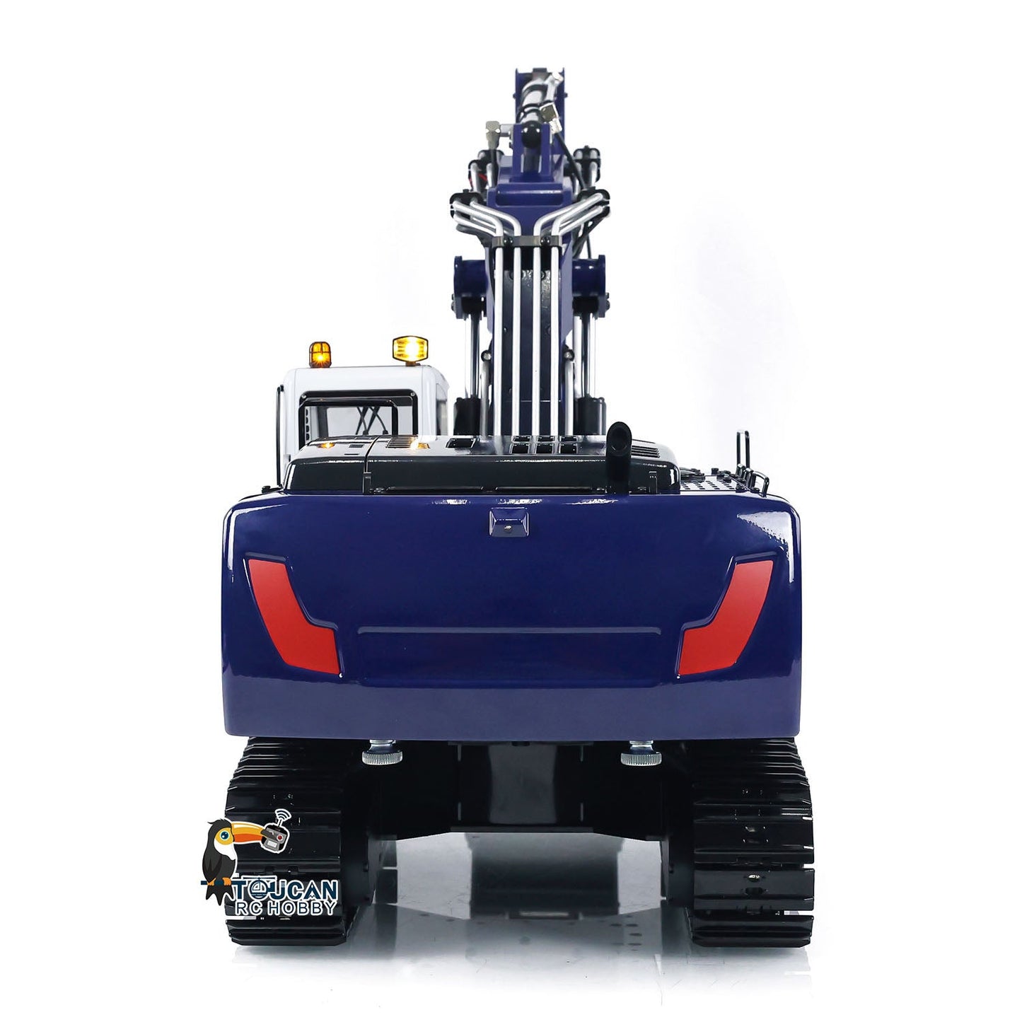 MTM 946-3 Metal 1/14 Excavator Full Hydraulic Construction Machine with 6CH Reversing Valve and Digital Pressure Gauge featuring 3-Piece Arm and Hydraulic Clamshell Attachment